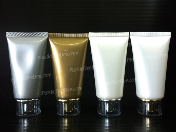 หลอดโฟมสีขาว 80-150 g. ฝาเงิน-ทอง : F17 หลอดขาวใหญ่ ฝาลังโคม