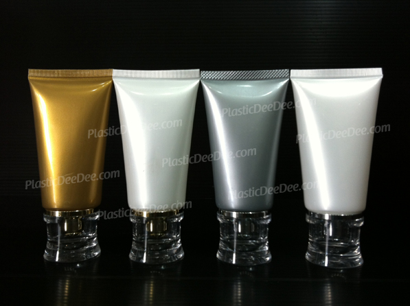 หลอดโฟมสีขาว 80-150 g. ฝาเงิน-ทอง : F19 หลอดขาวใหญ่ ฝากระโปรง