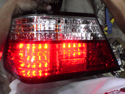 Back Lamp Crytral Type For W124 White Red Color By HUATE