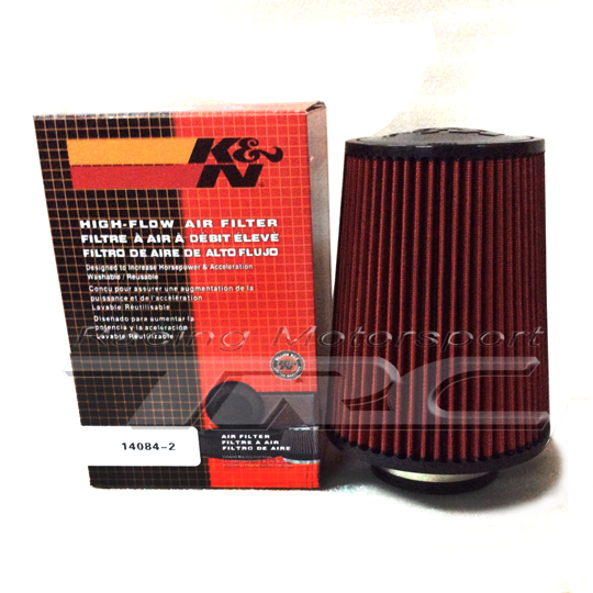 U กรองเปลือย ยี่ห้อ K&N ผ้า ปาก 3 นิ้ว รุ่นสูง( L) High-flow Air Filter (14084-2)