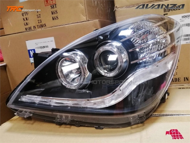 ไฟหน้า AVANZA 2006 Projector  โคมดำ DRL วงแหวน By Eagle eye