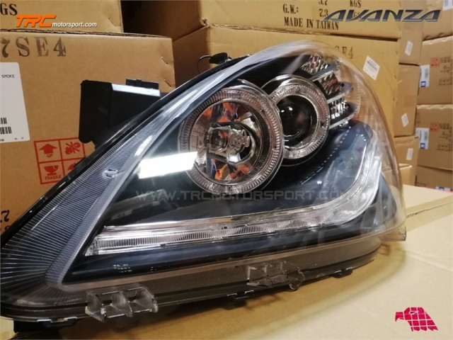 ไฟหน้า AVANZA 2006 Projector  โคมดำ DRL วงแหวน By Eagle eye