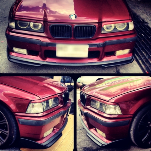 ลิ้นหน้า BMW E36 ทรง HAMANN V2.0 ใส่กันชน M3 CARBON FACE