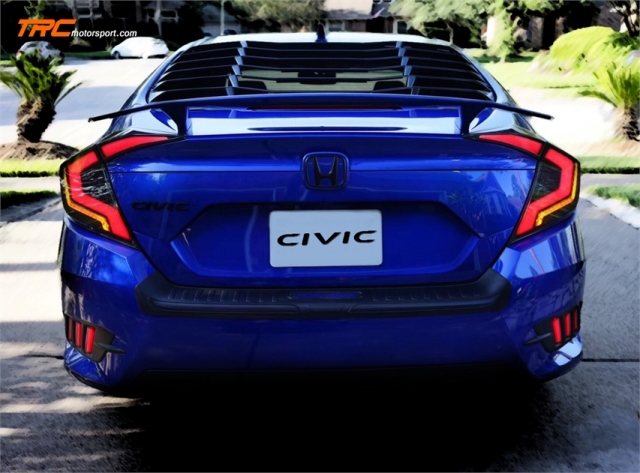 ไฟท้าย CIVIC 2016 FC Style Concept Car V2.0  SMOKE Lightbar รุ่น 4 ชิ้น นวัตกรรมรถหรูระบบไฟ Running ตัวไฟท้ายและไฟทับทิม/ไฟเลี้ยววิ่ง