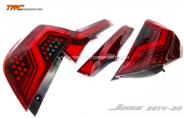 ไฟท้าย JAZZ 2014 RED LIGHT BAR ระบบไฟ Running ตัวไฟท้ายและไฟทับทิมแบบรถหรูสมัยใหม่ VLAND
