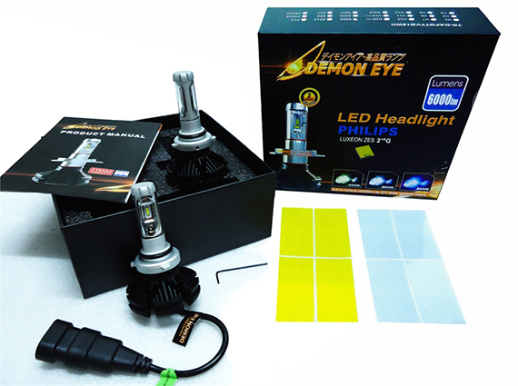 หลอดไฟหน้า LED 9006(HB4) "DEMON EYE" 6,000LM