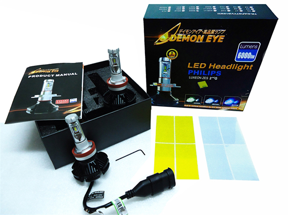 หลอดไฟหน้า LED H16 "DEMON EYE" 6,000LM