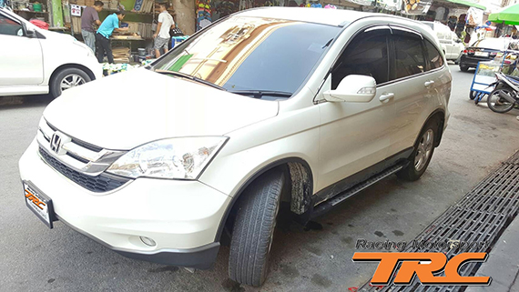 บันไดข้าง CR-V 2007 ทรง GRAND ALUMINUM อลูมิเนียมสีเงิน ลายเหมือนรุ่นใหม่