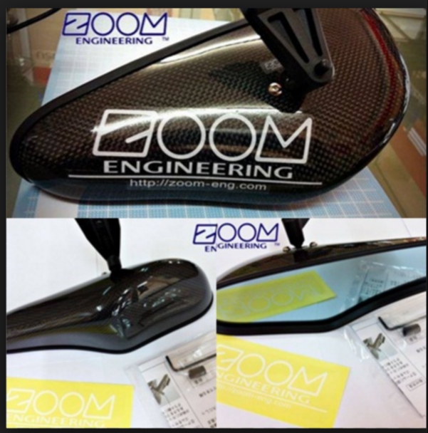 กระจกมองหลัง ZOOM MONACO CARBON งานคาร์บอนนำเข้า คาร์บอนลาย1 เลนส์ตัดแสง หูเป็นเหล็กทั้งชิ้นแข็งแรง ไม่โยก เกรด AAA